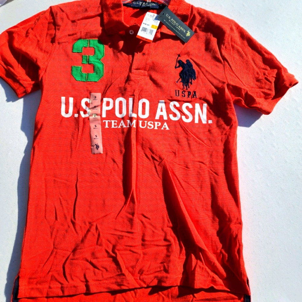 Polo Team USPA shirt small orange